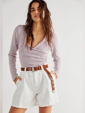 Free People LIKE A BOSS SURPLICE TOP SIZE X-LARGE